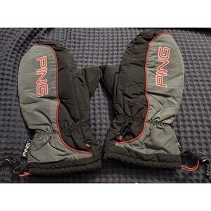 NWOT Ping Silver/black One Size Fits Most Winter Golf Cart Mittens Gloves